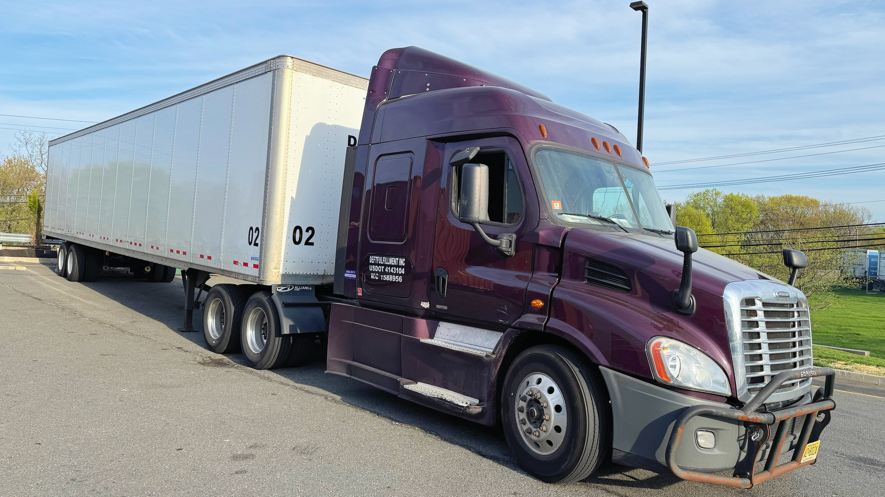 Outbound trailer prepared for final-mile delivery