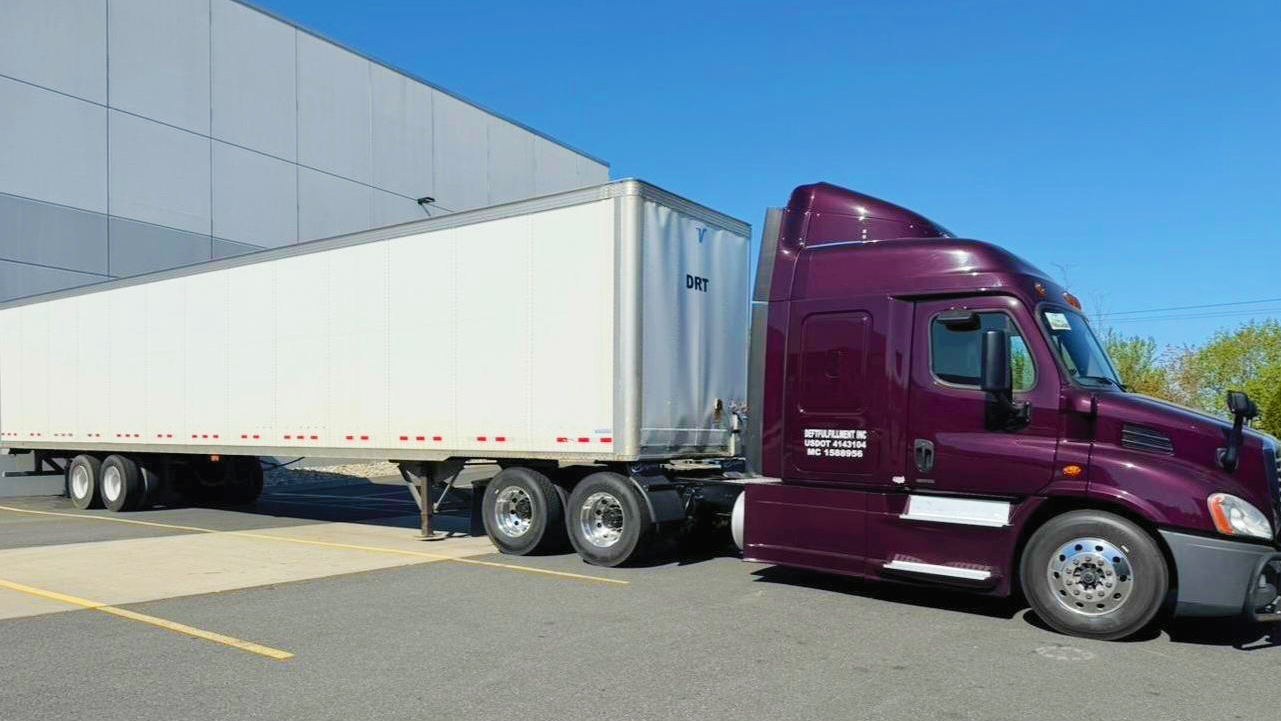 Deftfulfillment trailer staged for outbound transfer