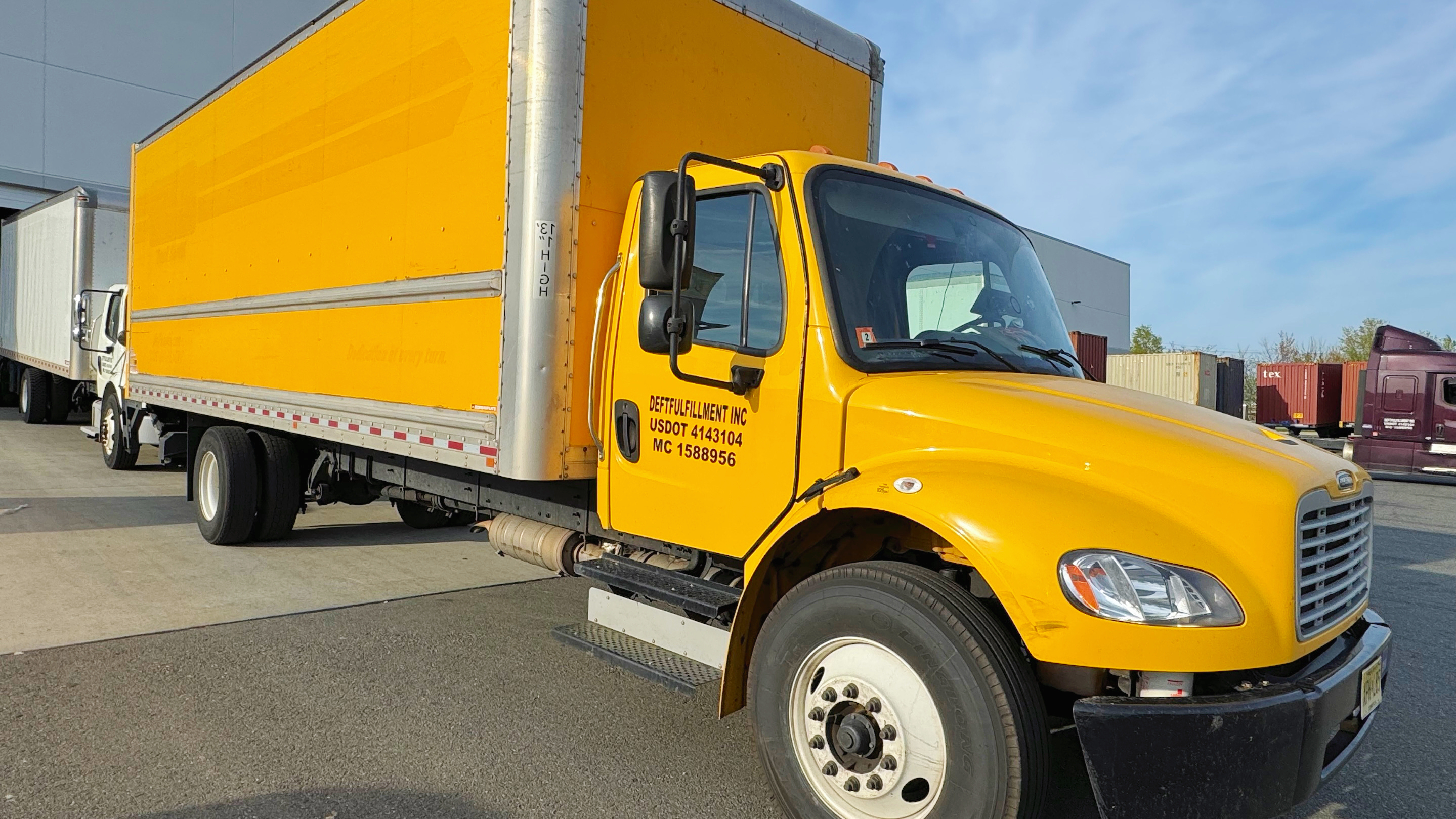 Outbound freight being loaded for delivery